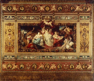 Design for the curtain at the Dresden opera, 1876 by Ferdinand Keller